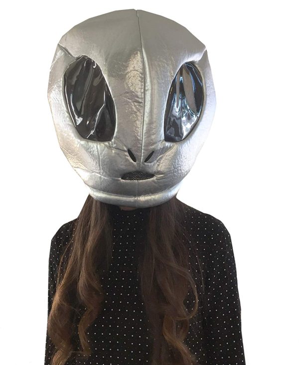 Cabeça Capacete/Máscara Alien Extra Terrestre Pelúcia Luxo