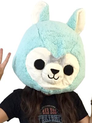 Cabeça Capacete Máscara Alpaca Pelúcia Luxo Cabeça Capacete Máscara Alpaca Pelúcia Luxo