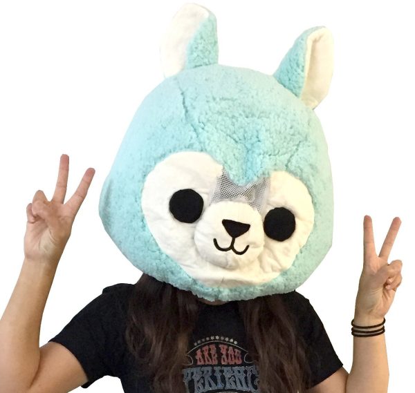 Cabeça Capacete Máscara Alpaca Pelúcia Luxo Cabeça Capacete Máscara Alpaca Pelúcia Luxo