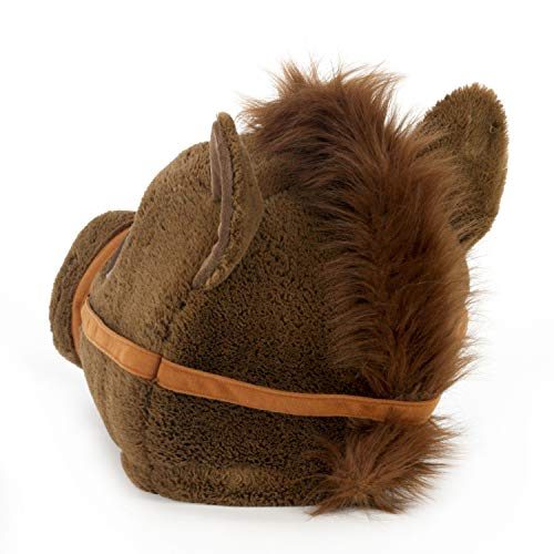 Cabeça Capacete Máscara Cavalo Pelúcia Luxo Cabeça Capacete Máscara Cavalo Pelúcia Luxo