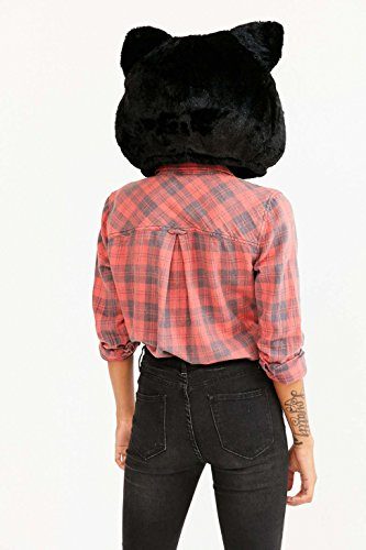 Cabeça Capacete Máscara Gata Pelúcia Luxo Cabeça Capacete Máscara Gata Pelúcia Luxo