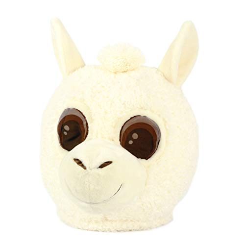 Cabeça Capacete Máscara Llama Pelúcia Luxo Cabeça Capacete Máscara Llama Pelúcia Luxo