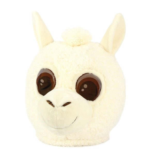 Cabeça Capacete Máscara Llama Pelúcia Luxo Cabeça Capacete Máscara Llama Pelúcia Luxo