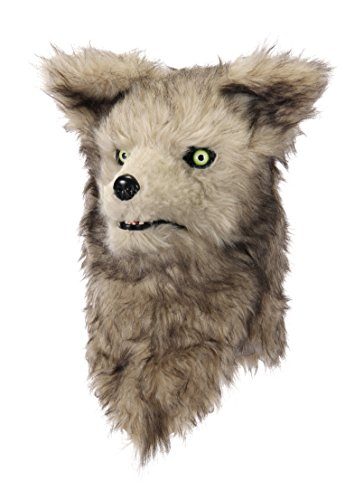 Cabeça Capacete Máscara Lobo Pelúcia Luxo Cabeça Capacete Máscara Lobo Pelúcia Luxo