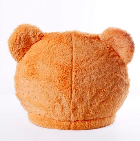 Cabeça Capacete Máscara Urso Pelúcia Luxo Marrom Cabeça Capacete Máscara Urso Pelúcia Luxo Marrom