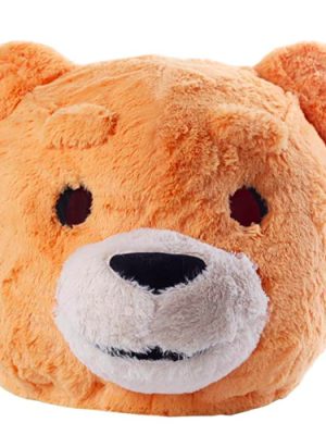 Cabeça Capacete Máscara Urso Pelúcia Luxo Marrom Cabeça Capacete Máscara Urso Pelúcia Luxo Marrom