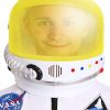 Capacete Astronauta Infantil Luxo Amarelo