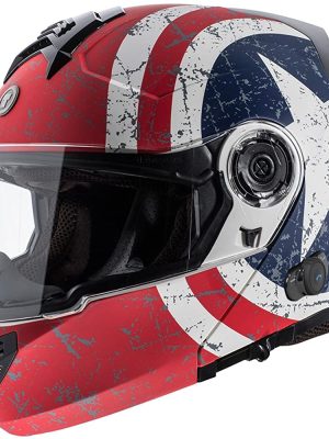 Capacete do Capitão América Motoqueiro Capacete do Capitão América Motoqueiro