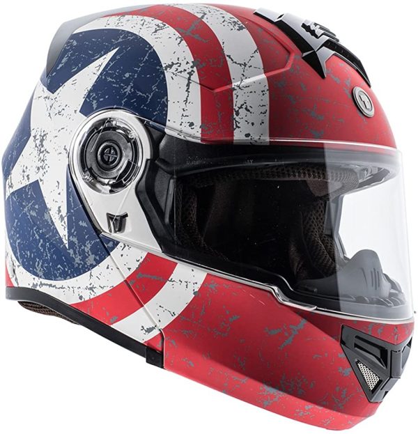 Capacete do Capitão América Motoqueiro Capacete do Capitão América Motoqueiro