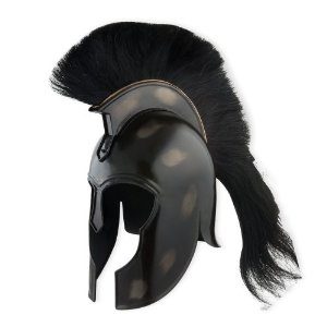 Capacete Medieval de Metal Armadura Grega Negra Capacete Medieval de Metal Armadura Grega Negra