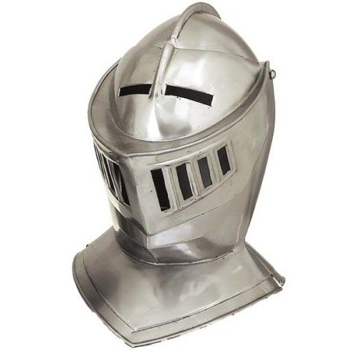 Capacete Medieval de Metal Cavaleiro Branco Capacete Medieval de Metal Cavaleiro Branco
