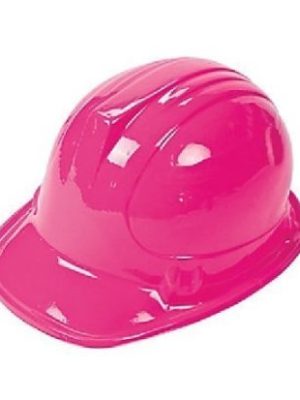 Chapéu Capacete de Engenheiro Construtor Rosa Infantil