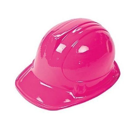 Chapéu Capacete de Engenheiro Construtor Rosa Infantil