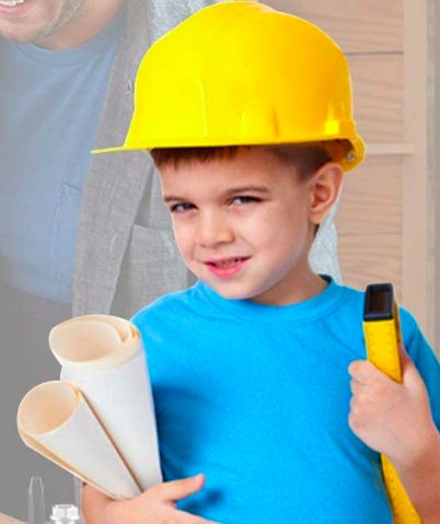 Chapéu  de Engenheiro Construtor Capacete Infantil