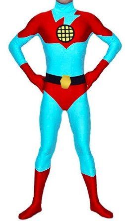 Fantasia Capitão Planeta Adulto Luxo Spandex