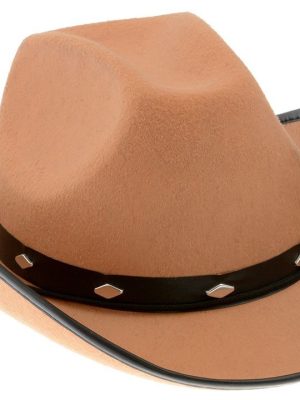 Chapéu de Cowboy Peão de Boiadeiro Marrom Claro