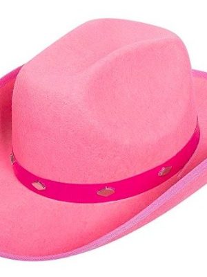 Chapéu de Cowboy Peão de Boiadeiro Rosa Luxo