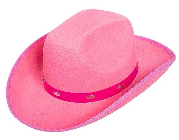 Chapéu de Cowboy Peão de Boiadeiro Rosa Luxo Chapéu de Cowboy Peão de Boiadeiro Rosa Luxo