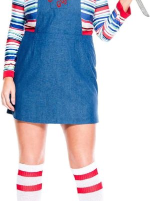 Fantasia Boneco Assassino Chucky Adulto Feminino Fantasia Boneco Assassino Chucky Adulto Feminino
