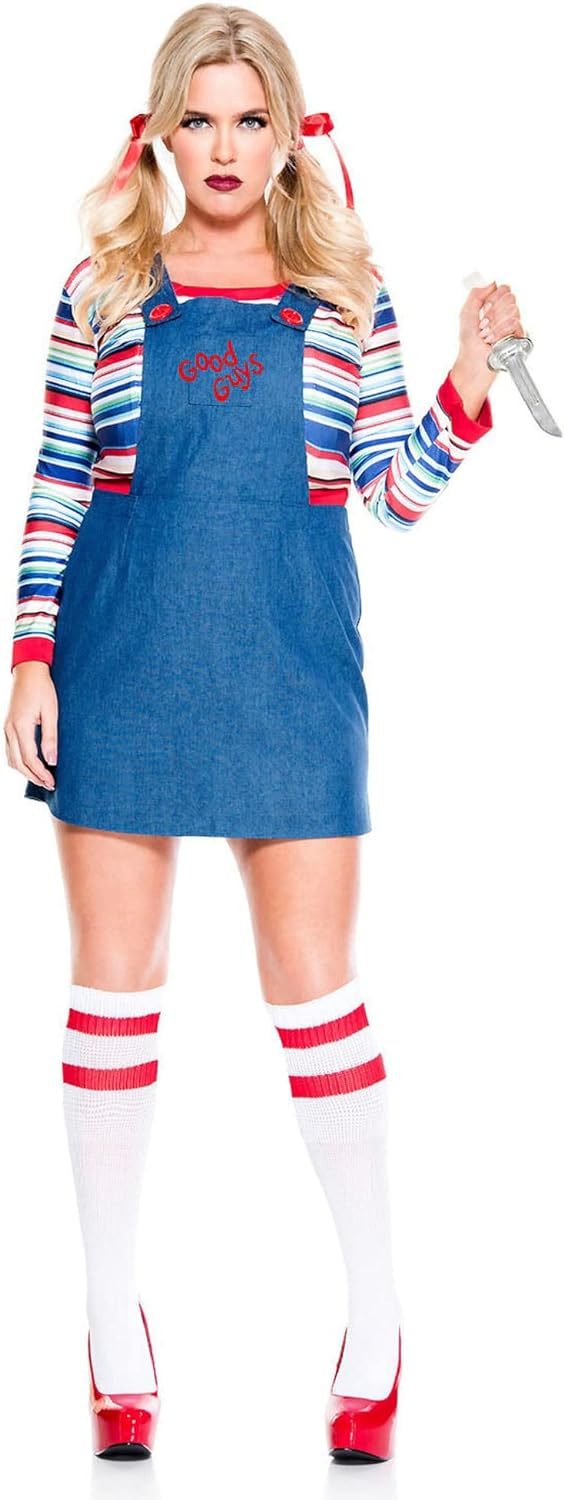 Fantasia Boneco Assassino Chucky Adulto Feminino Fantasia Boneco Assassino Chucky Adulto Feminino