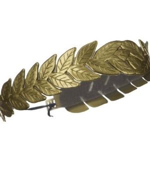 Coroa de Folhas de Louro Dourada Romana