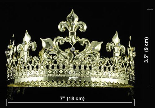Coroa de Rei com Pedras Luxo Prateada e Dourada Coroa de Rei com Pedras Luxo Prateada e Dourada