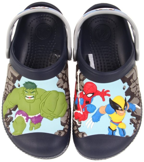 Sapato Crocs Infantil Esquadrão de Heróis Homem Aranha Hulk Woverine Sapato Crocs Infantil Esquadrão de Heróis Homem Aranha Hulk Woverine
