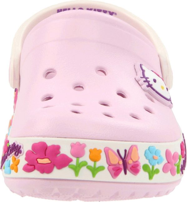 Sapato Crocs Infantil Hello Kitty Rosa e Branco