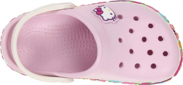 Sapato Crocs Infantil Hello Kitty Rosa e Branco