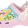 Sapato Crocs Infantil Princesas Rapunzel Bela e Aurora Disney