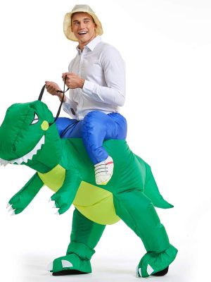 Fantasia Inflável Nas Costas do Dinossauro Adulto Fantasia Inflável Nas Costas do Dinossauro Adulto