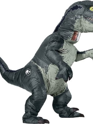 Fantasia Mundo Jurássico Reino Caído Velociraptor Adulto Inflável Fantasia Mundo Jurássico Reino Caído Velociraptor Adulto Inflável