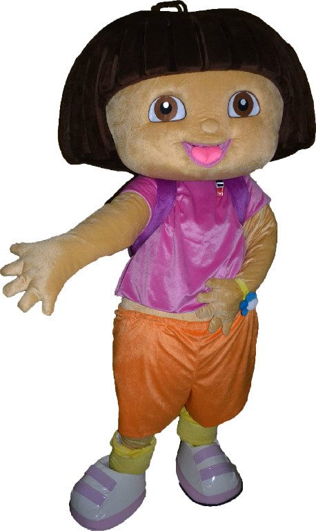 Fantasia Adulto Dora a Exploradora Mascote Luxo Fantasia Adulto Dora a Exploradora Mascote Luxo