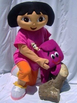 Fantasia Dora a Exploradora Adulto Mascote Fantasia Dora a Exploradora Adulto Mascote