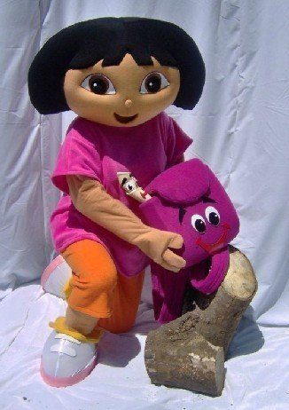 Fantasia Dora a Exploradora Adulto Mascote Fantasia Dora a Exploradora Adulto Mascote