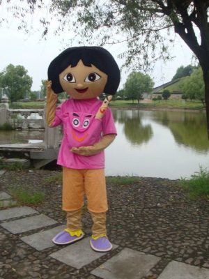 Fantasia Dora a Exploradora Mascote Adulto Fantasia Dora a Exploradora Mascote Adulto