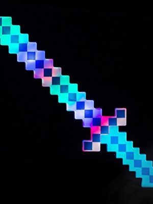 Espada de Diamantes com luz Eletrônica Minecraft Espada de Diamantes com luz Eletrônica Minecraft