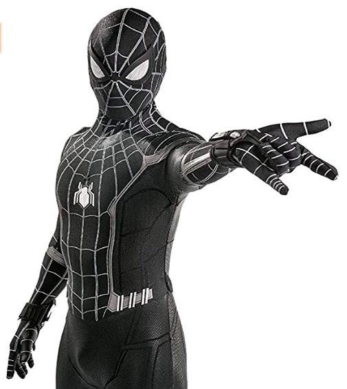 Fantasia Adulto Homem Aranha Spider Man Spandex Preto