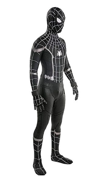 Fantasia Adulto Homem Aranha Spider Man Spandex Preto