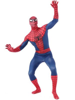 Fantasia Adulto Homem Aranha Spider Man Spandex Vermelho e Azul Fantasia Adulto Homem Aranha Spider Man Spandex Vermelho e Azul