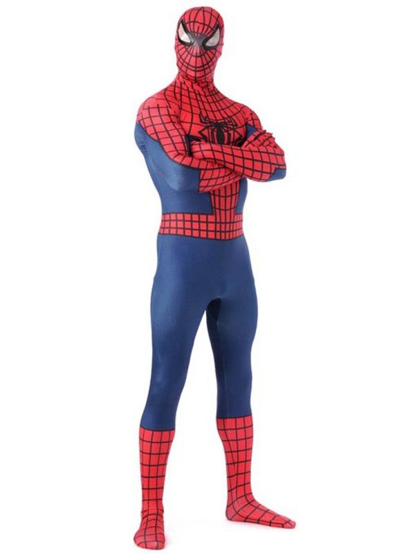 Fantasia Adulto Homem Aranha Spider Man Spandex Vermelho e Azul Fantasia Adulto Homem Aranha Spider Man Spandex Vermelho e Azul
