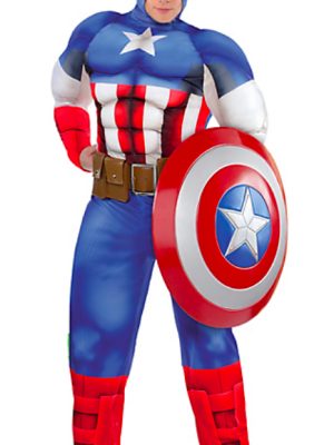 Fantasia Capitão América Os Vingadores Adulto Luxo
