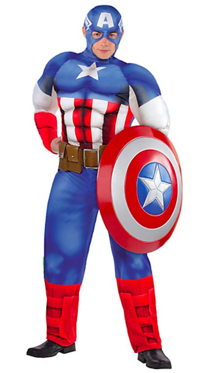 Fantasia Capitão América Os Vingadores Adulto Luxo