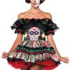 Fantasia Caveira Mexicana Adulto Extra Grande Clássica