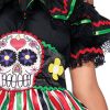 Fantasia Caveira Mexicana Adulto Extra Grande Clássica
