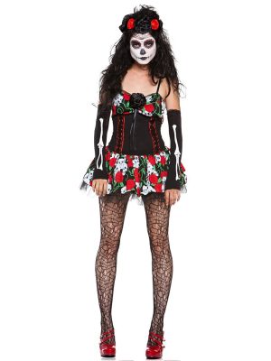 Fantasia Caveira Mexicana Adulto Extra Grande Luxo
