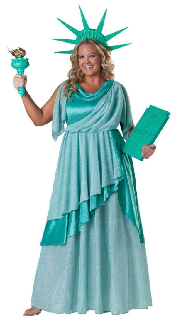 Fantasia Estátua da Liberdade Luxo Adulto Fantasia Estátua da Liberdade Luxo Adulto
