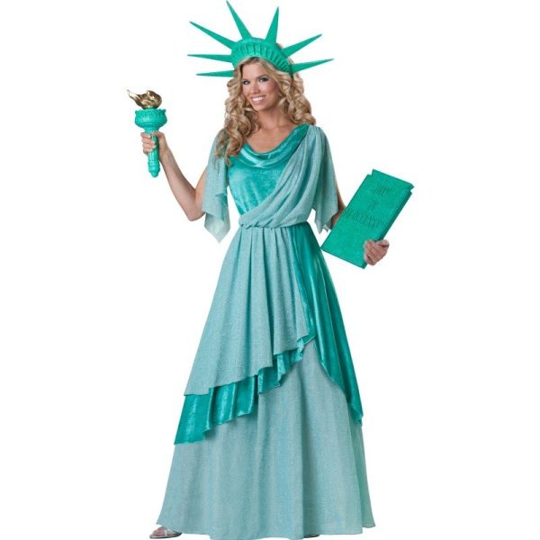 Fantasia Estátua da Liberdade Luxo Adulto Fantasia Estátua da Liberdade Luxo Adulto