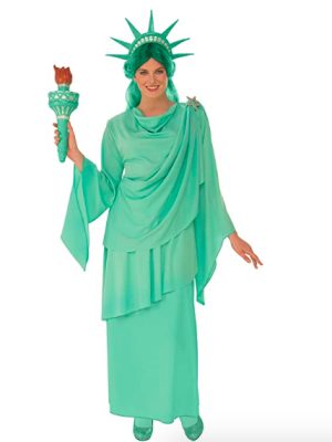 Fantasia Estátua da Liberdade Luxo Clássica Adulto Fantasia Estátua da Liberdade Luxo Clássica Adulto