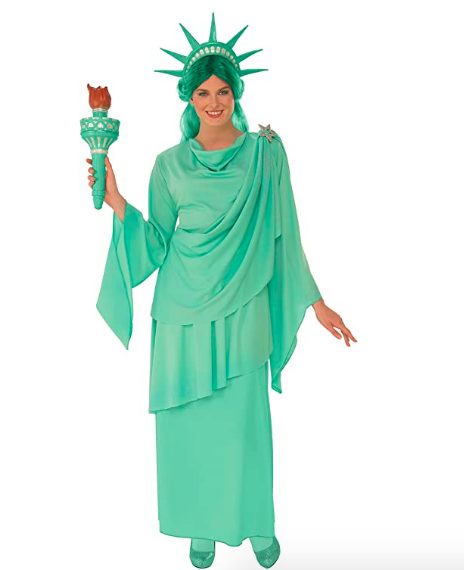 Fantasia Estátua da Liberdade Luxo Clássica Adulto